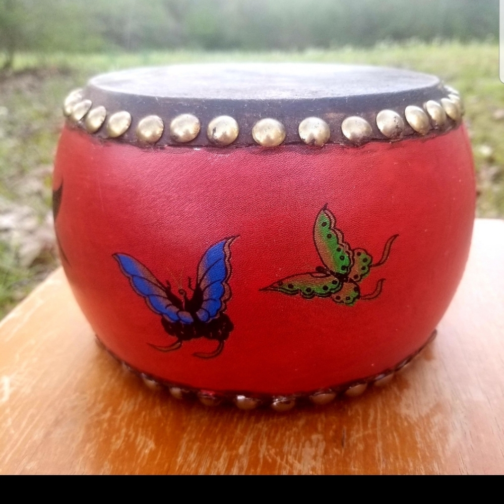 Decorative Asian Style Red Drum